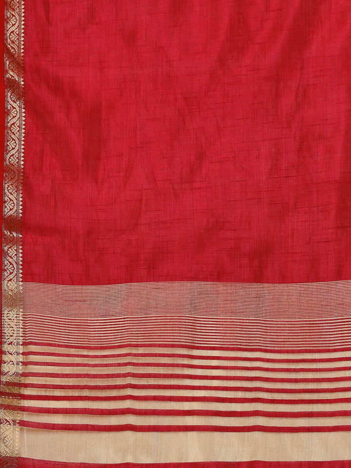 Wine Woven Design Art Silk Saree