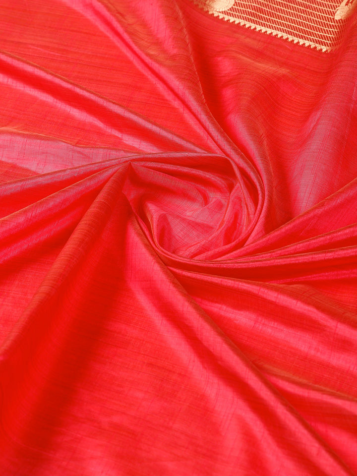 Hot Pink Woven Design Art Silk Saree