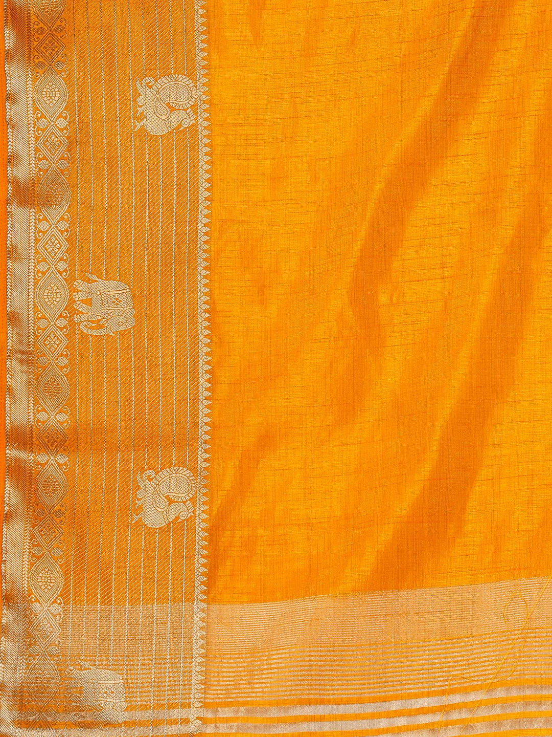 Mustard Woven Design Art Silk Saree