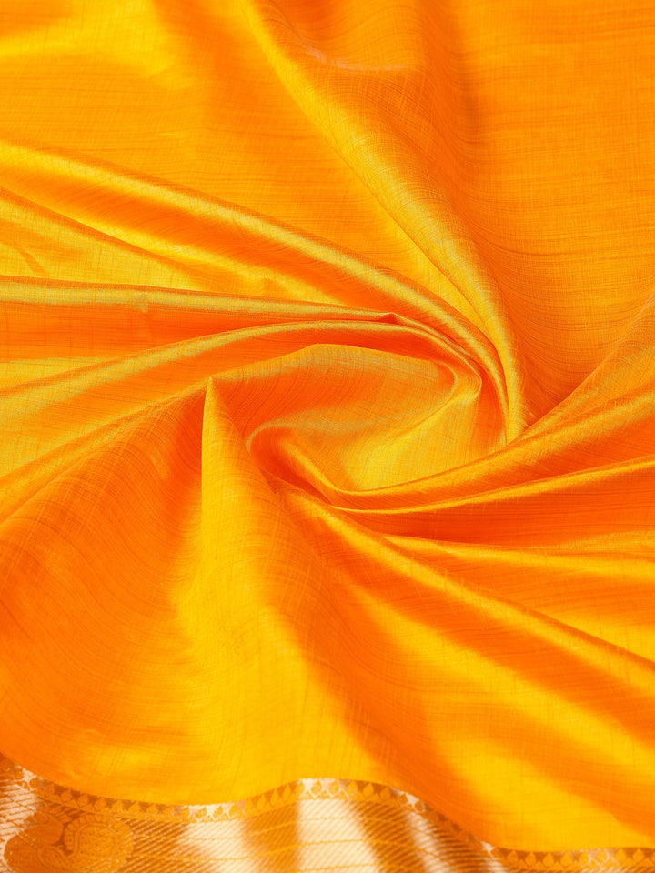Mustard Woven Design Art Silk Saree