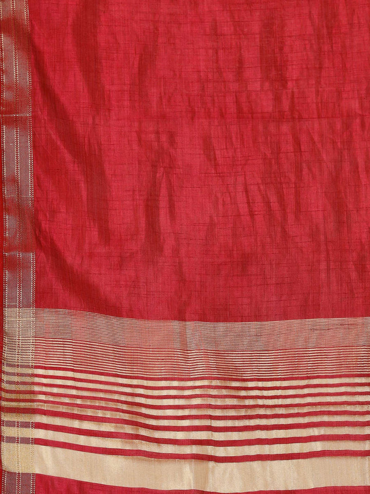 Wine Woven Design Art Silk Saree