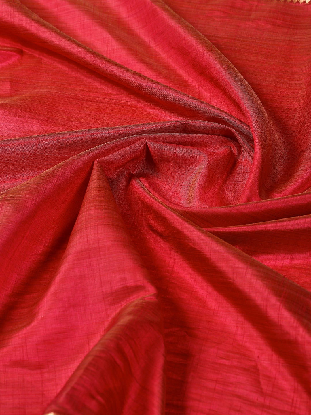 Wine Woven Design Art Silk Saree