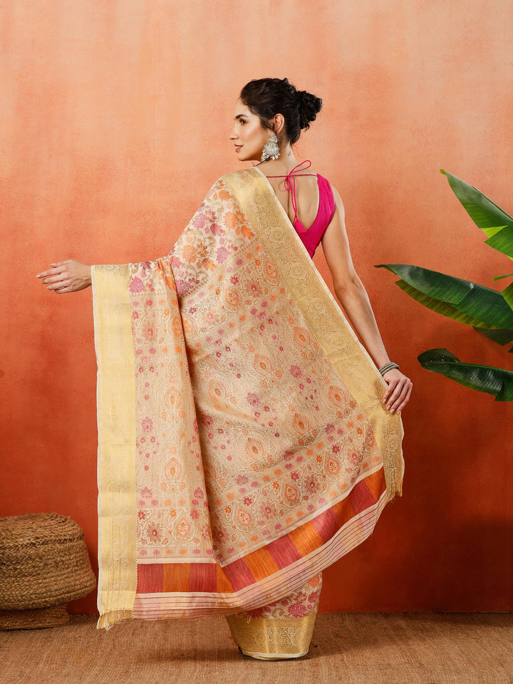 Woven Design Tussar Silk Saree