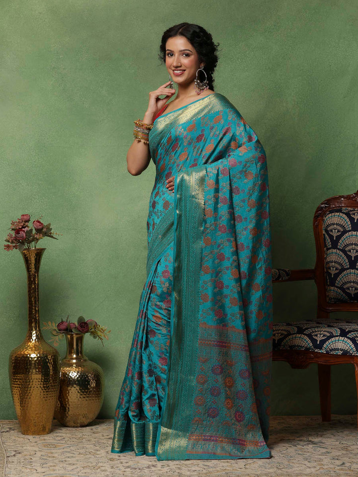 Firozee Woven Design Art Silk Saree