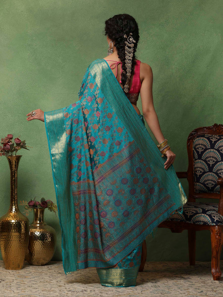 Firozee Woven Design Art Silk Saree
