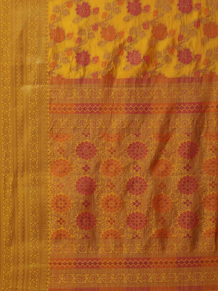 Mustard Woven Design Art Silk Saree
