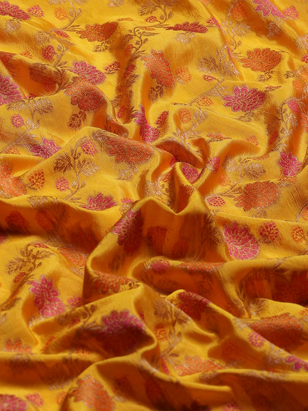 Mustard Woven Design Art Silk Saree