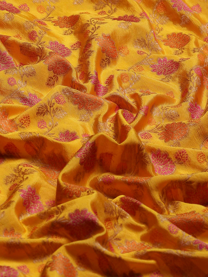 Mustard Woven Design Art Silk Saree