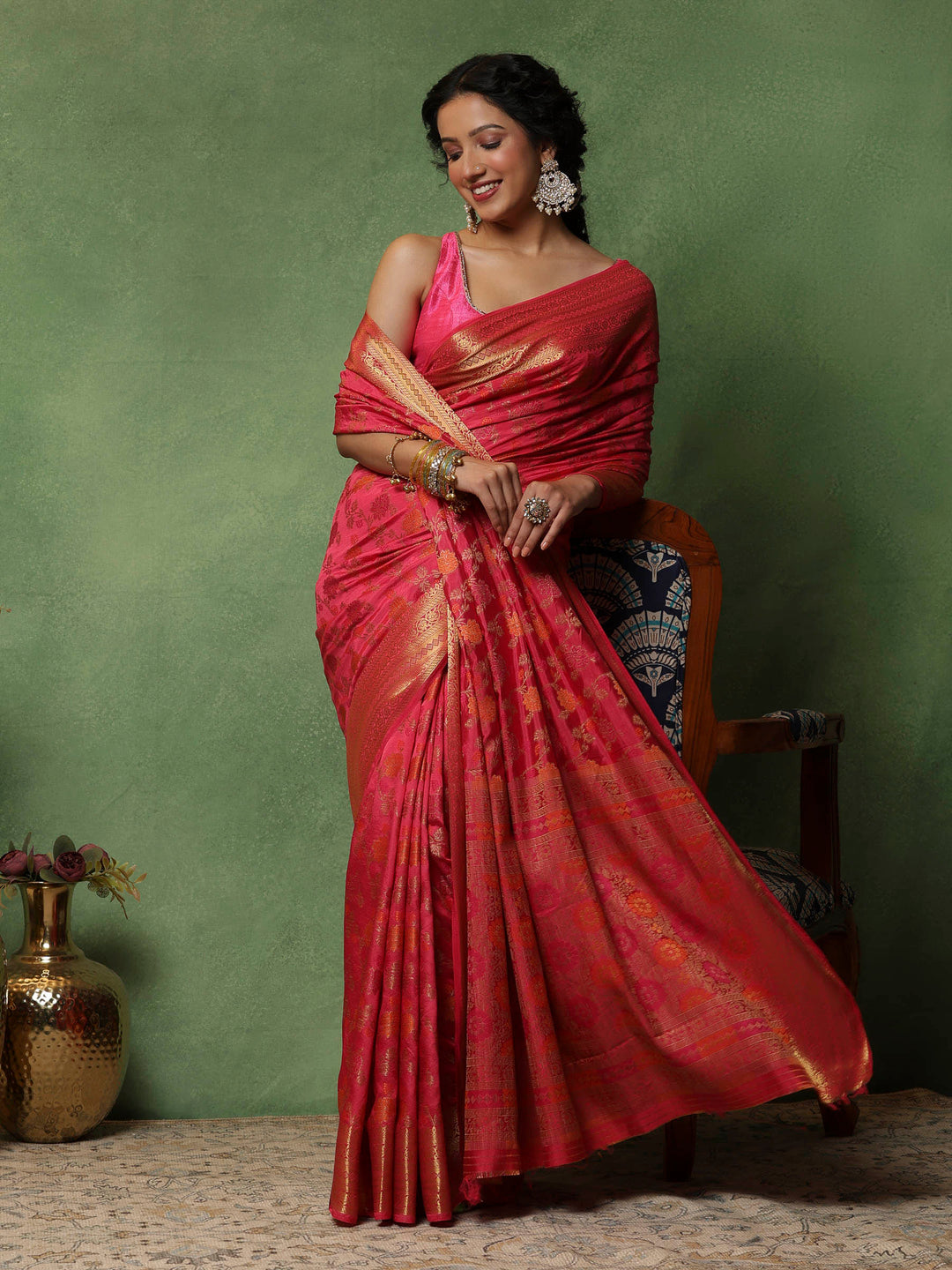 Rani Woven Design Art Silk Saree