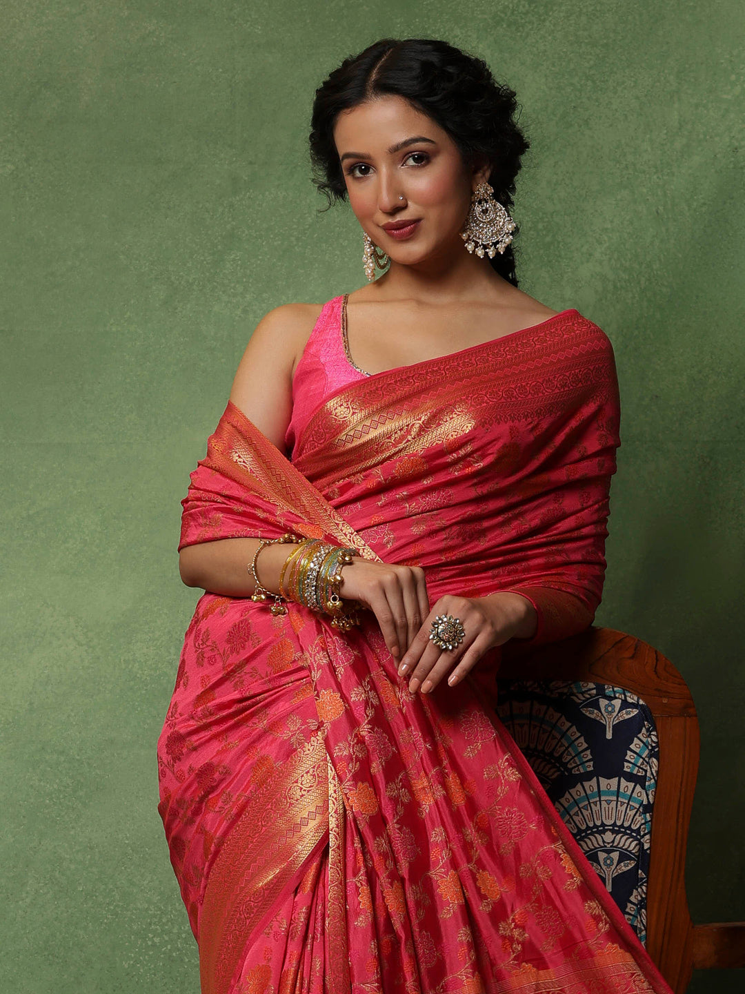 Rani Woven Design Art Silk Saree