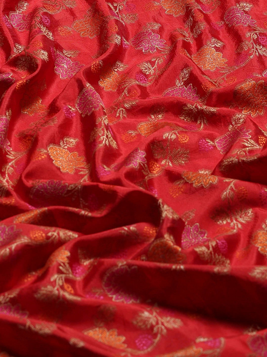 Red Woven Design Art Silk Saree