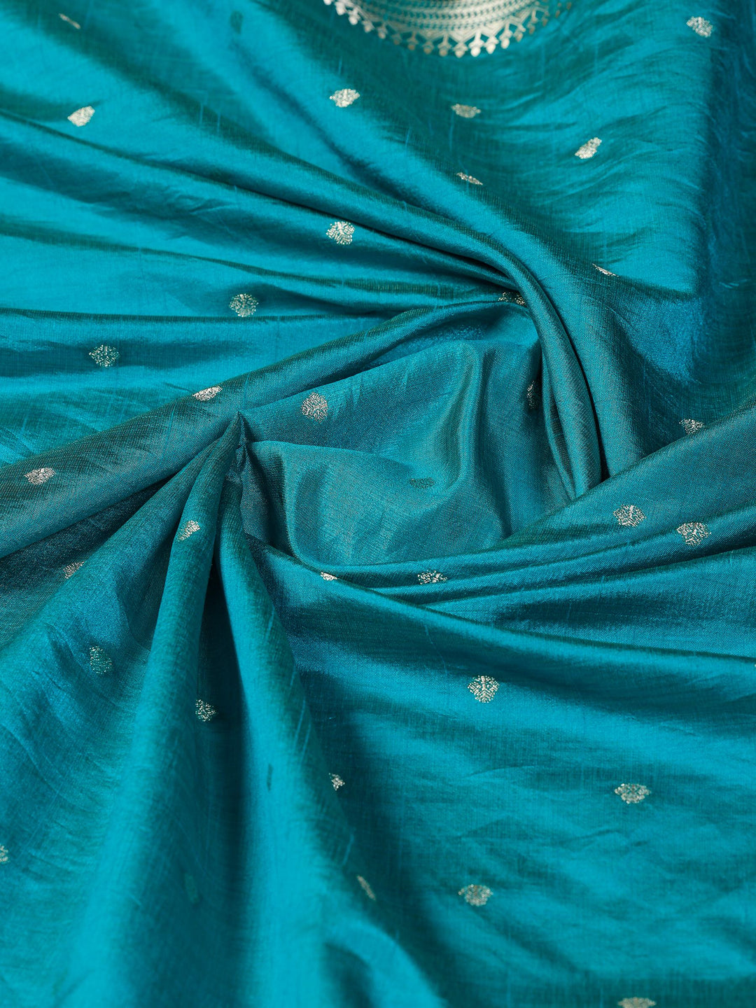 Lake Blue Woven Design Art Silk Saree