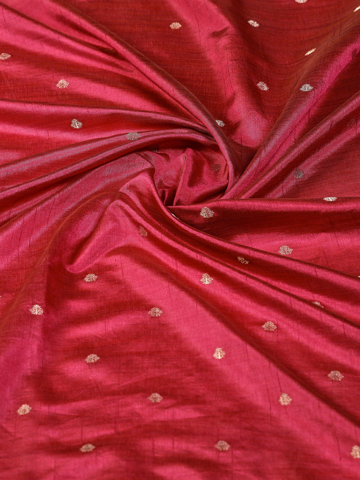 Magenta Woven Design Art Silk Saree