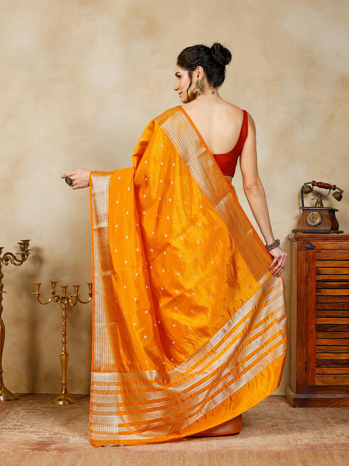 Mustard Woven Design Art Silk Saree