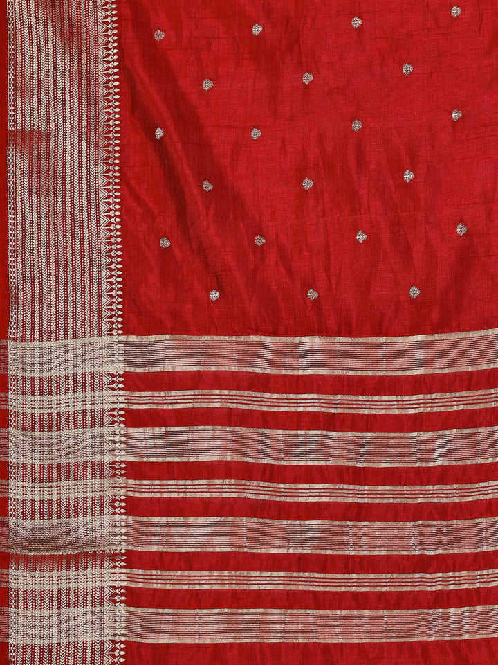 Wine Woven Design Art Silk Saree