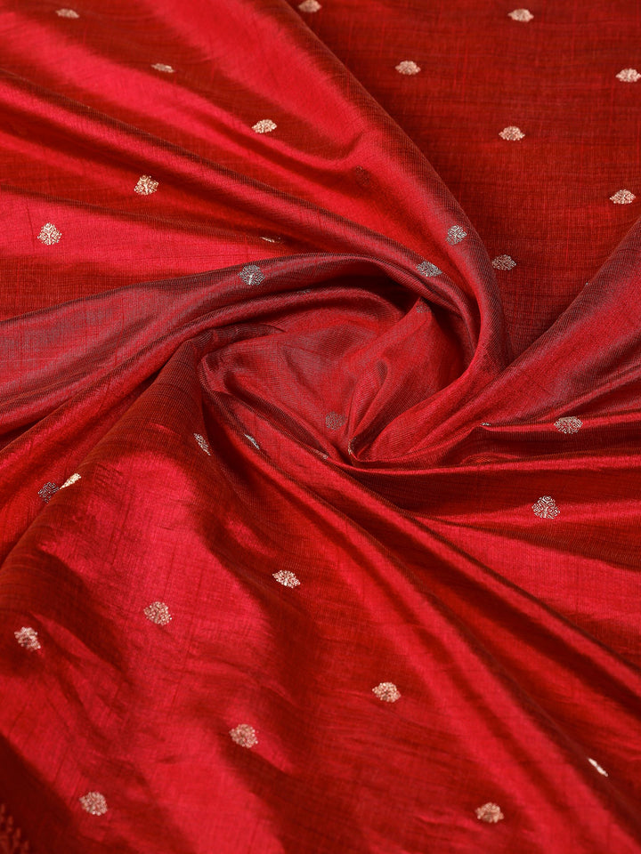 Wine Woven Design Art Silk Saree