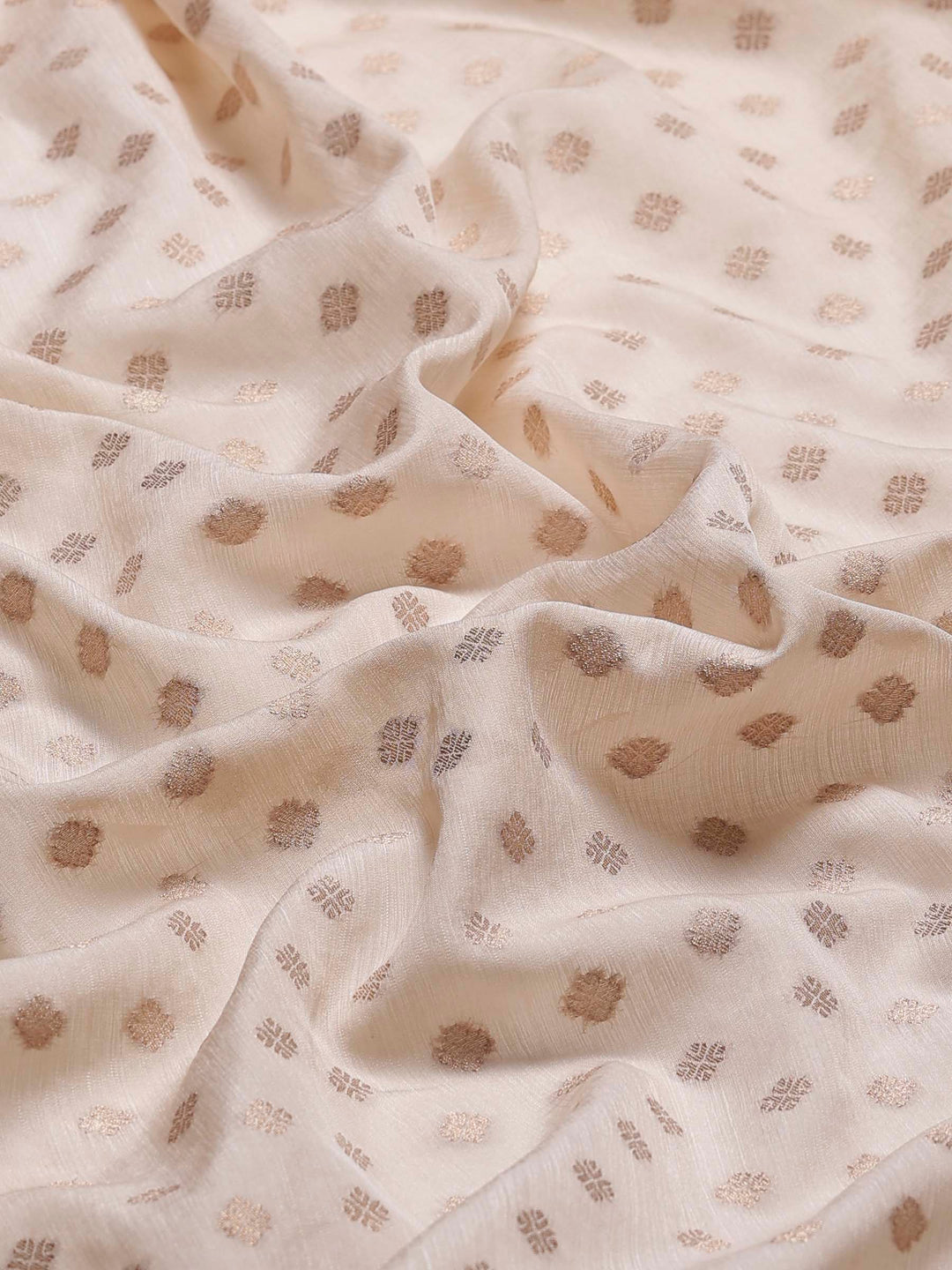 Beige Woven Design Art Silk Saree