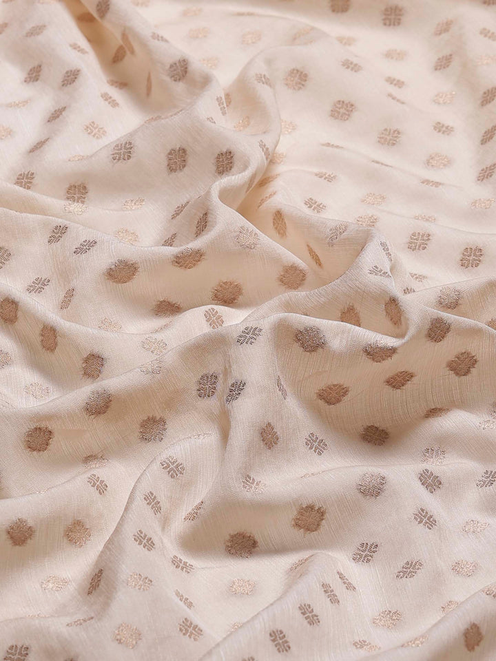 Beige Woven Design Art Silk Saree