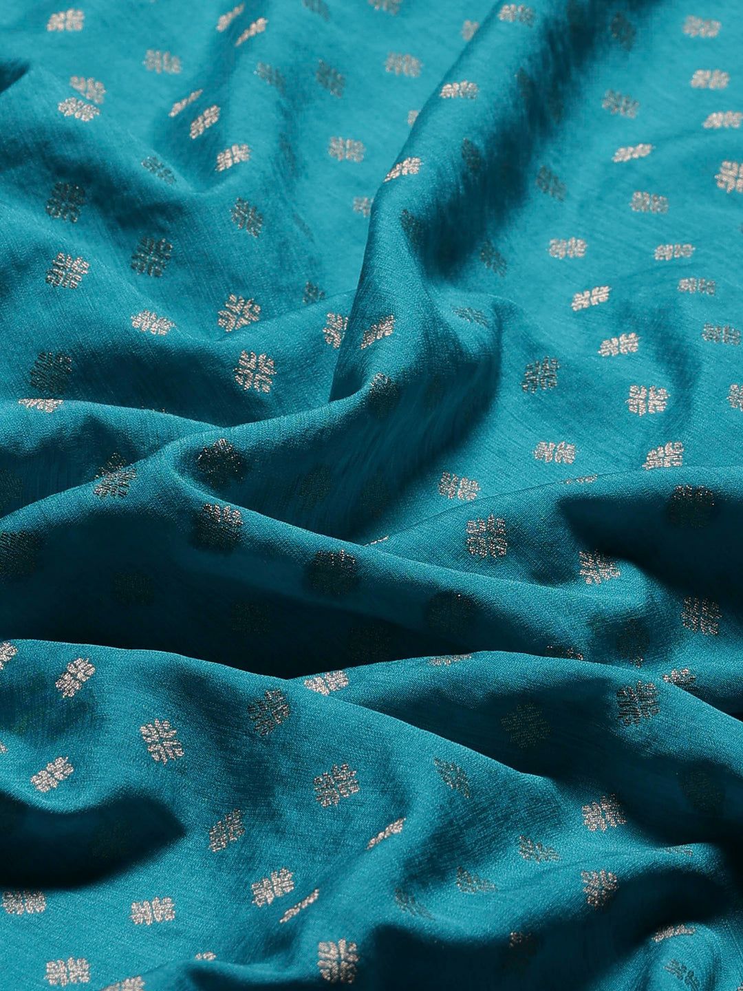 Lake Blue Woven Design Art Silk Saree