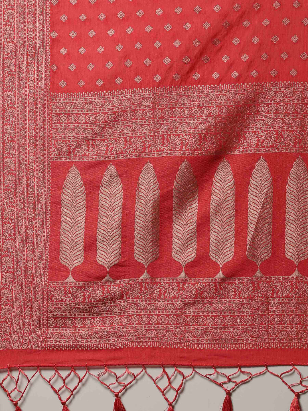 Pink Woven Design Art Silk Saree