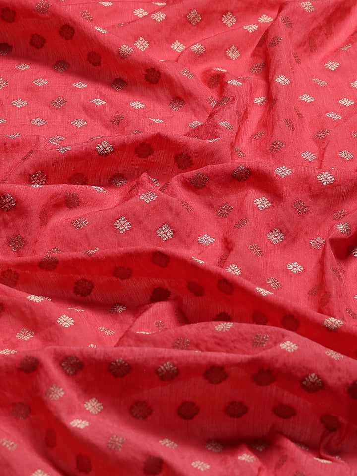Pink Woven Design Art Silk Saree