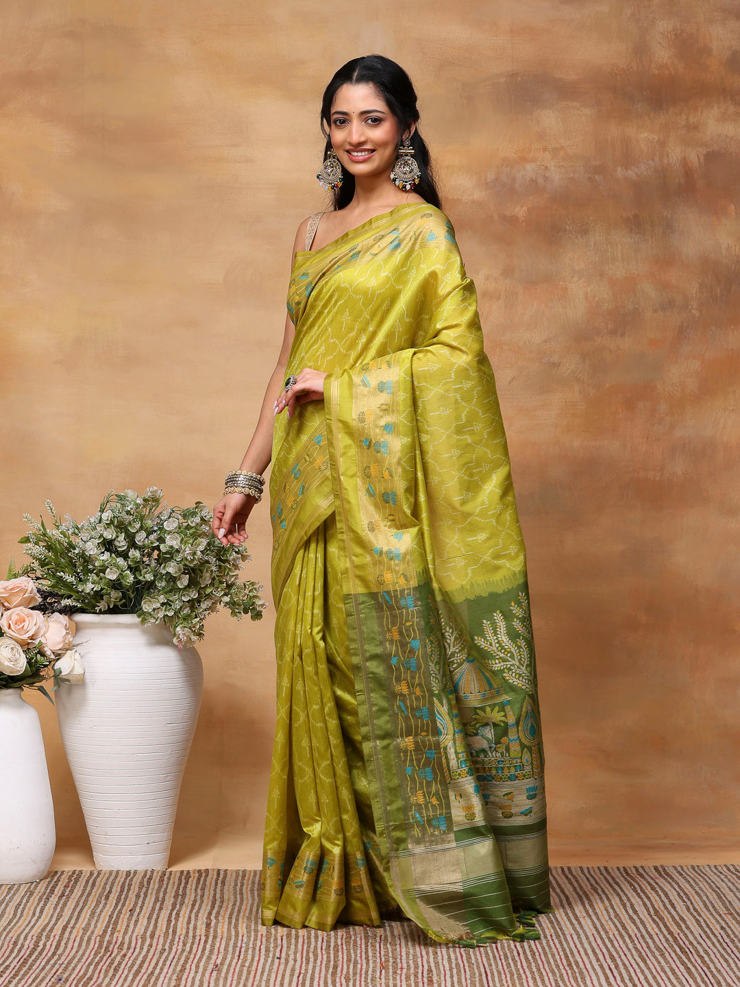 Woven Design Tussar Silk Saree