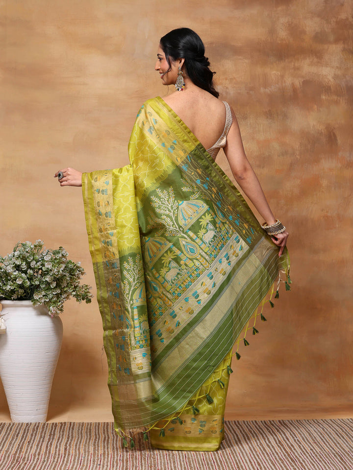 Woven Design Tussar Silk Saree