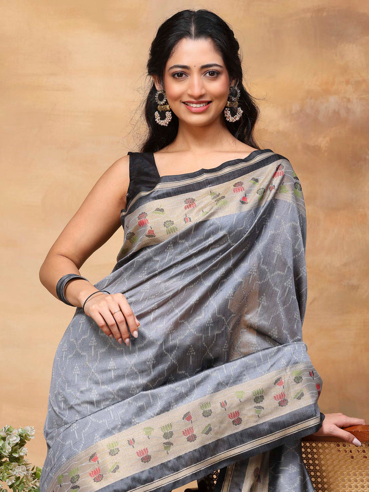 Woven Design Tussar Silk Saree