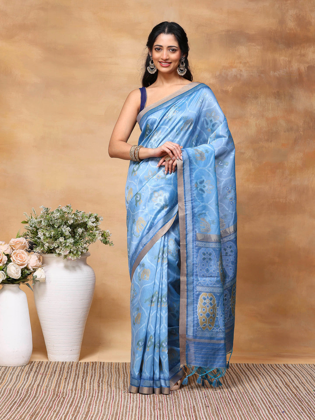 Woven Design Tussar Silk Saree