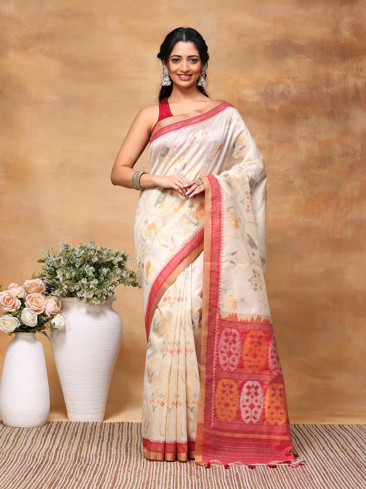 Woven Design Tussar Silk Saree