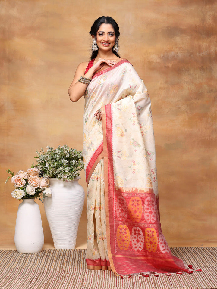Woven Design Tussar Silk Saree