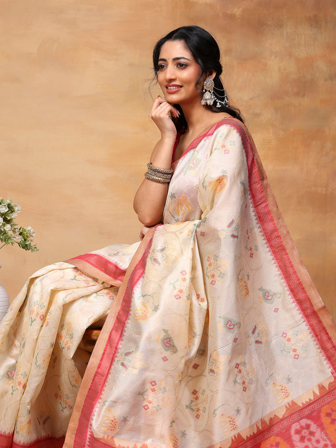 Woven Design Tussar Silk Saree