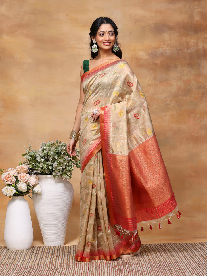 Woven Design Tussar Silk Saree