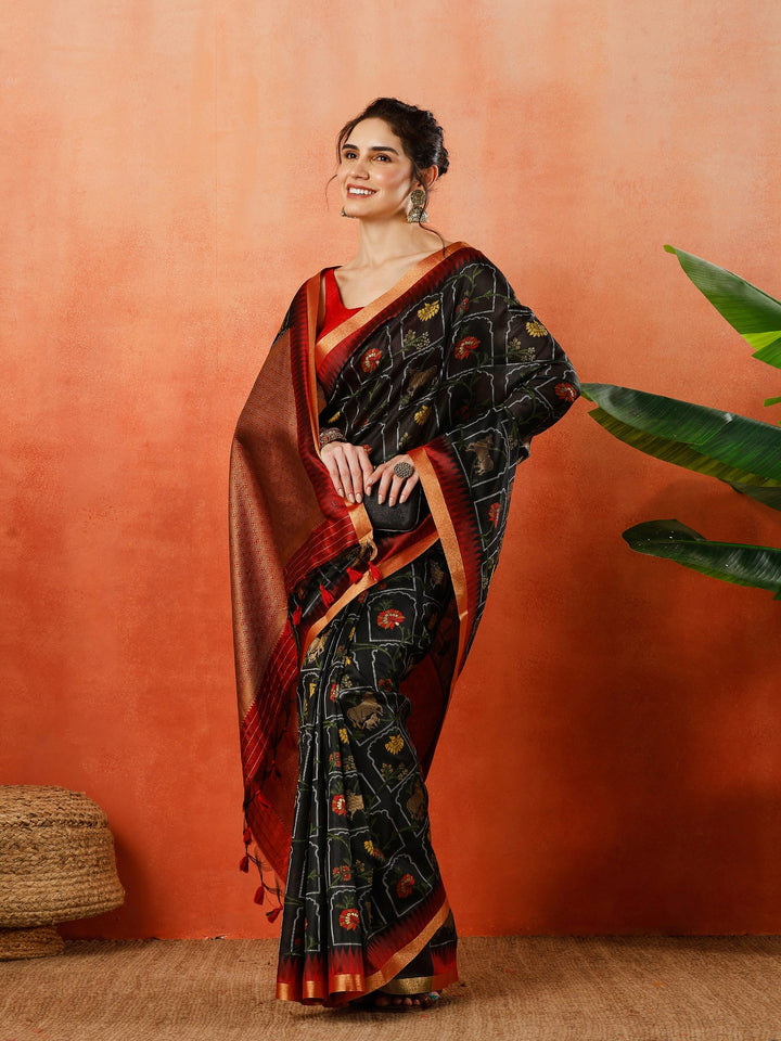 Woven Design Tussar Silk Saree