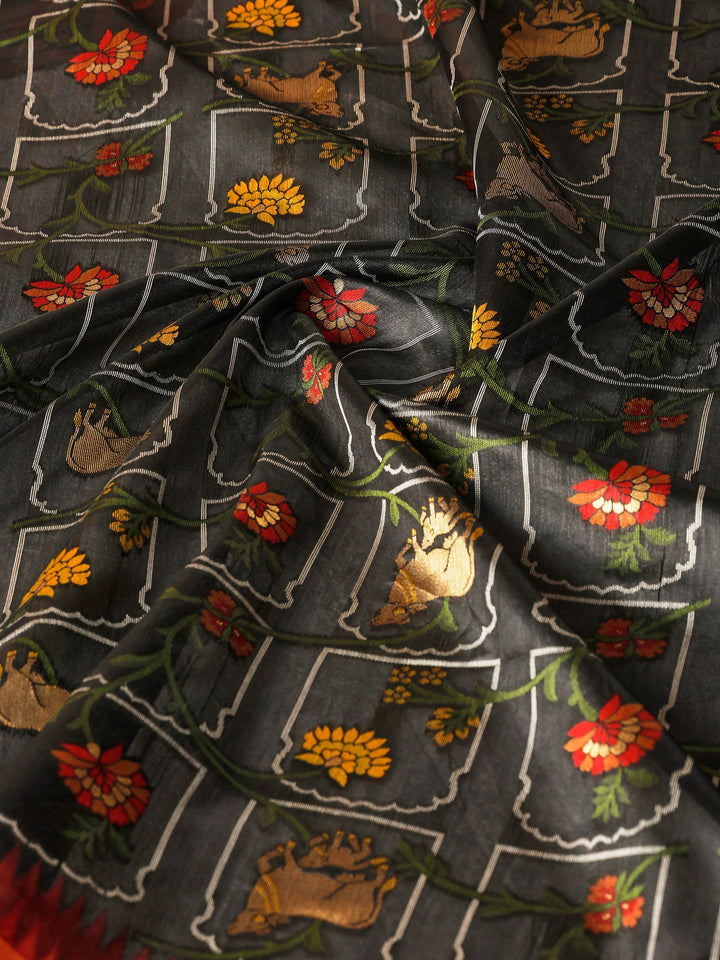 Woven Design Tussar Silk Saree