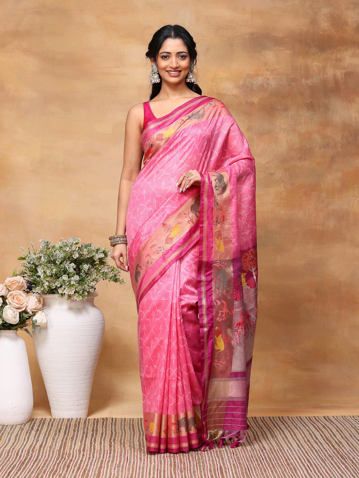 Woven Design Tussar Silk Saree