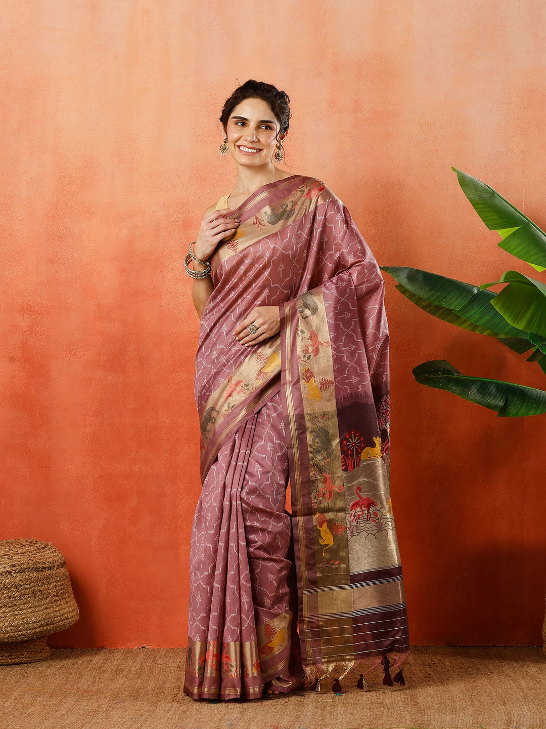 Woven Design Tussar Silk Saree