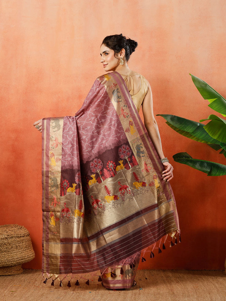 Woven Design Tussar Silk Saree