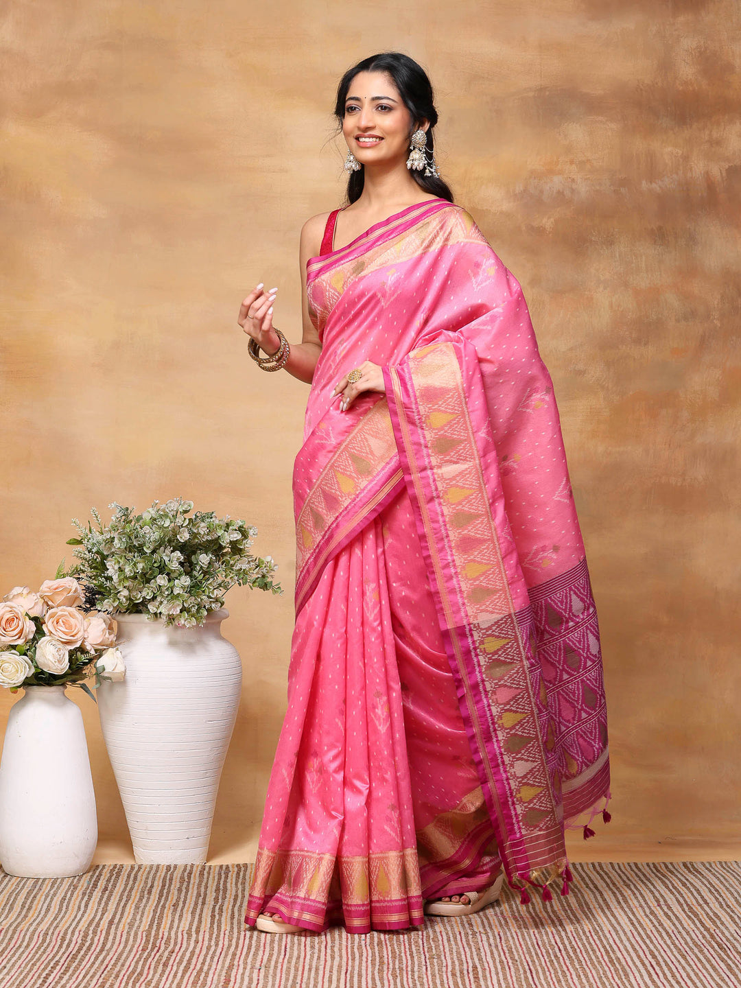 Woven Design Tussar Silk Saree