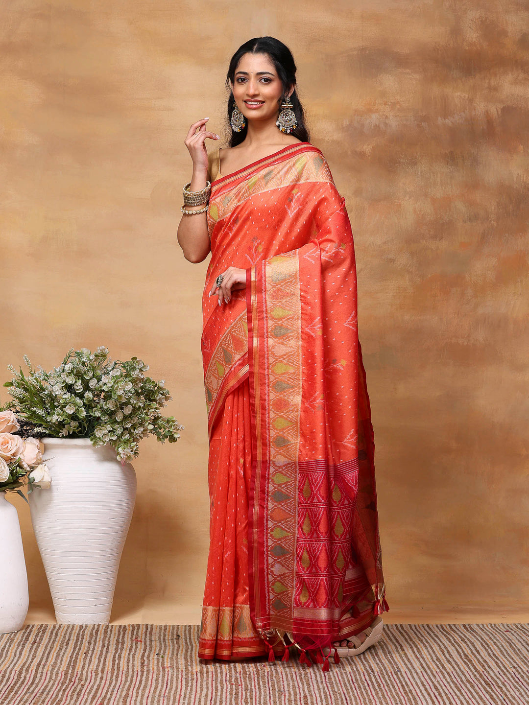 Woven Design Tussar Silk Saree