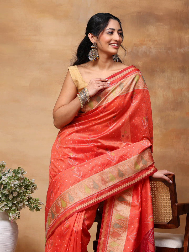 Woven Design Tussar Silk Saree