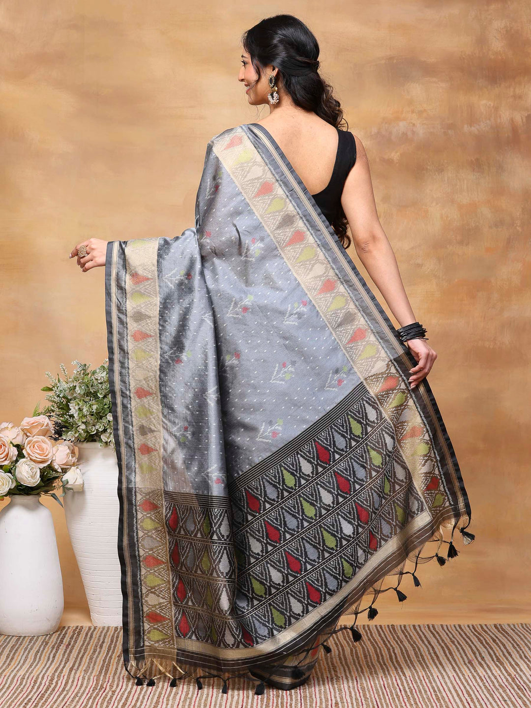 Woven Design Tussar Silk Saree