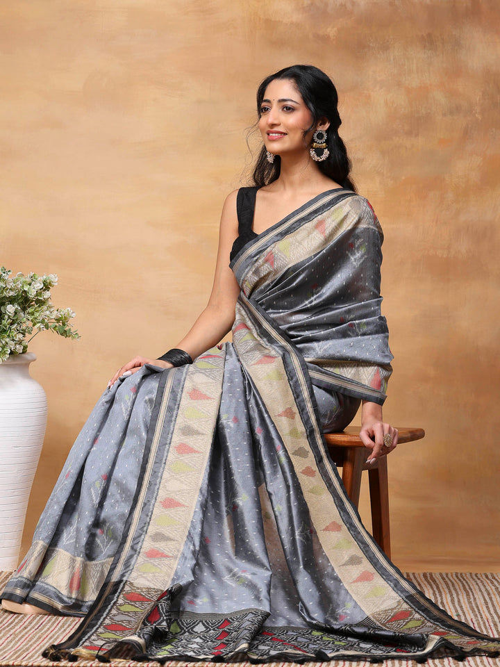 Woven Design Tussar Silk Saree