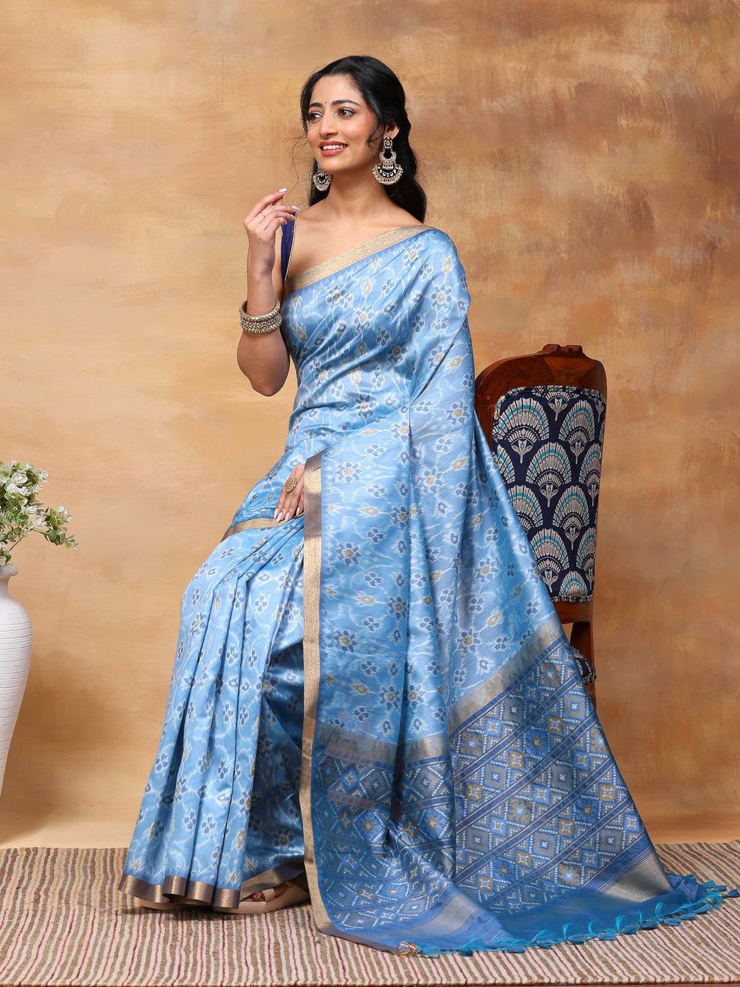 Woven Design Tussar Silk Saree