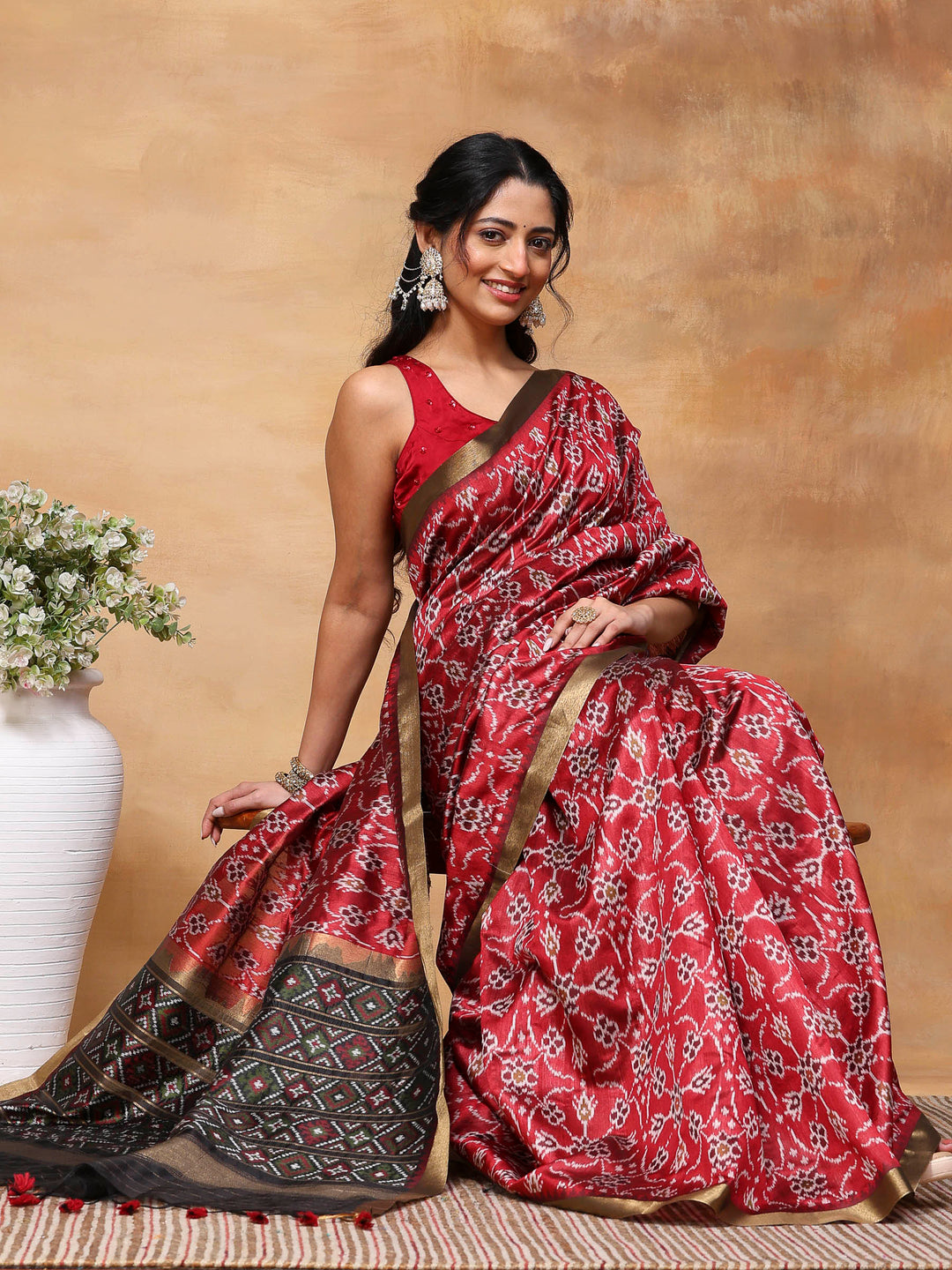 Woven Design Tussar Silk Saree