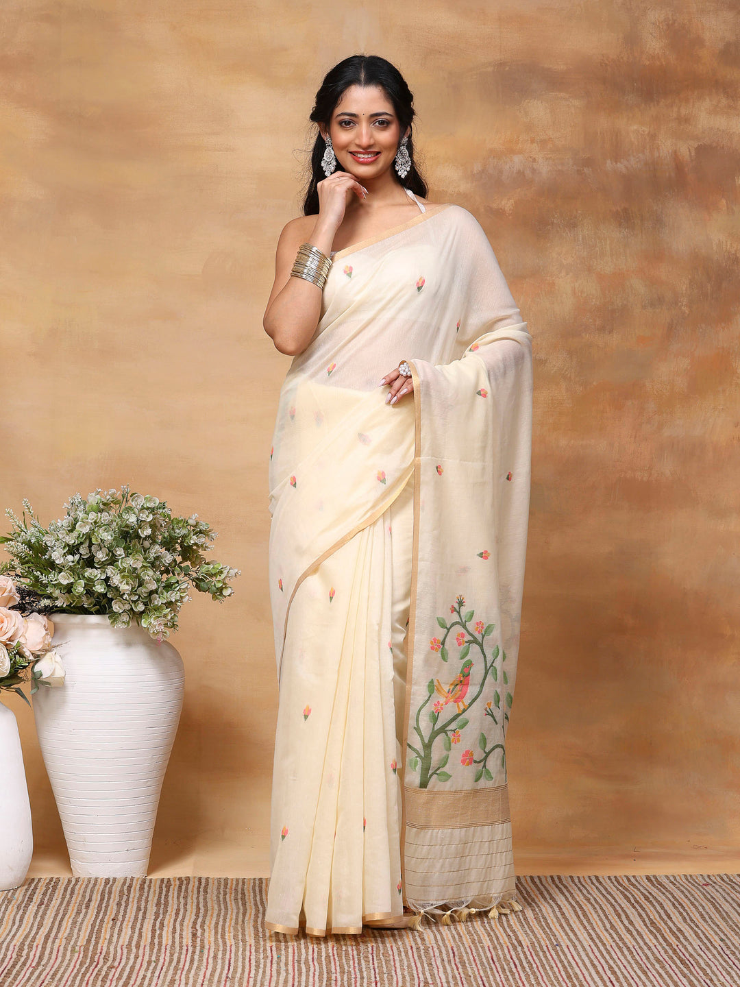 Woven Design Tussar Silk Saree