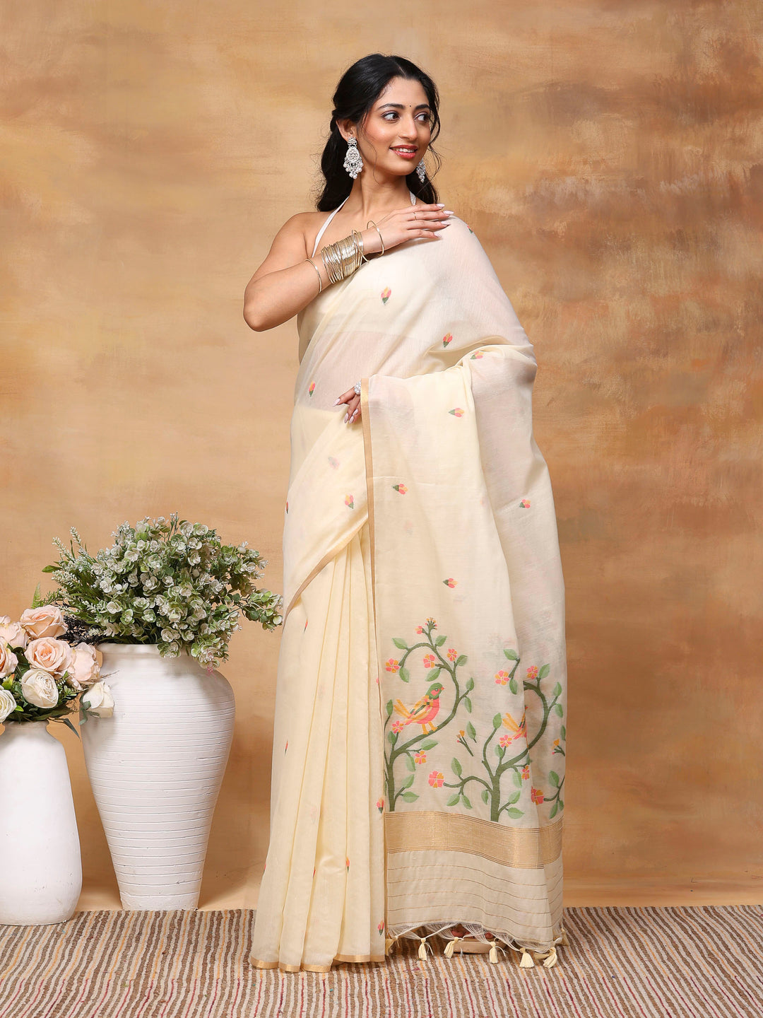 Woven Design Tussar Silk Saree