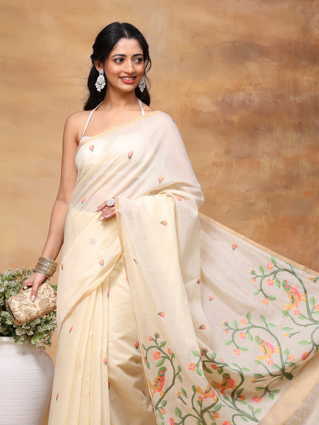 Woven Design Tussar Silk Saree