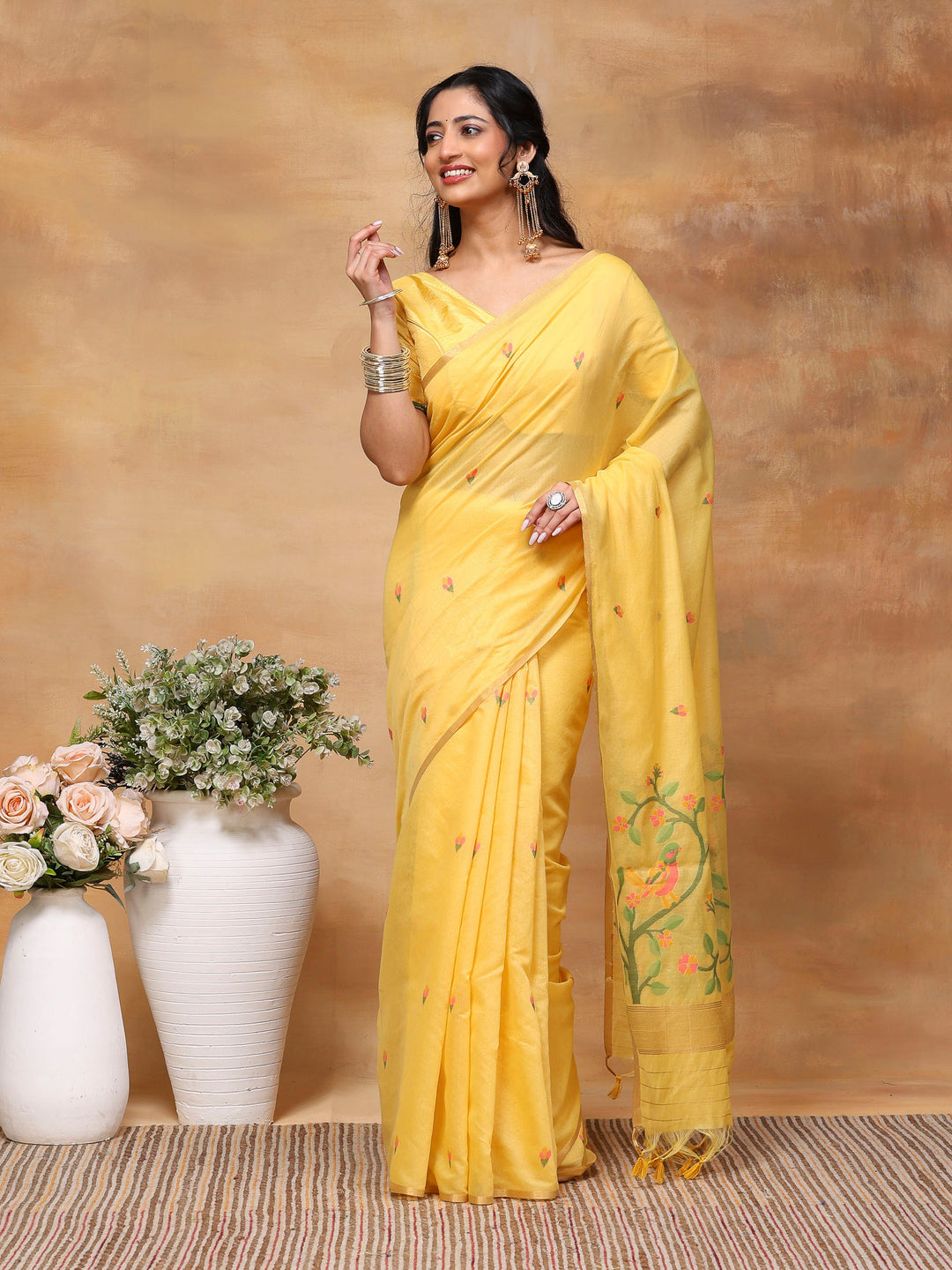Woven Design Tussar Silk Saree
