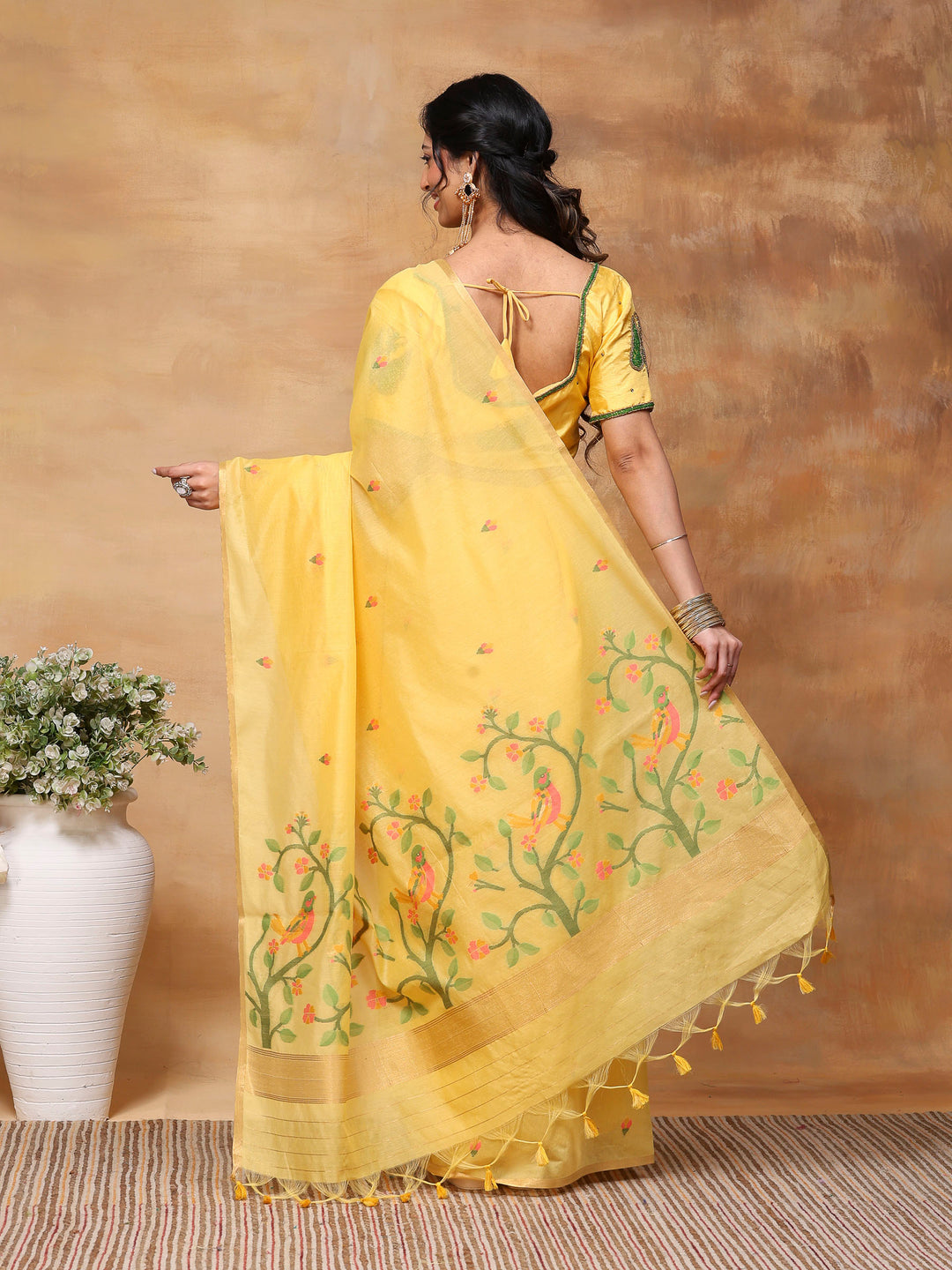 Woven Design Tussar Silk Saree